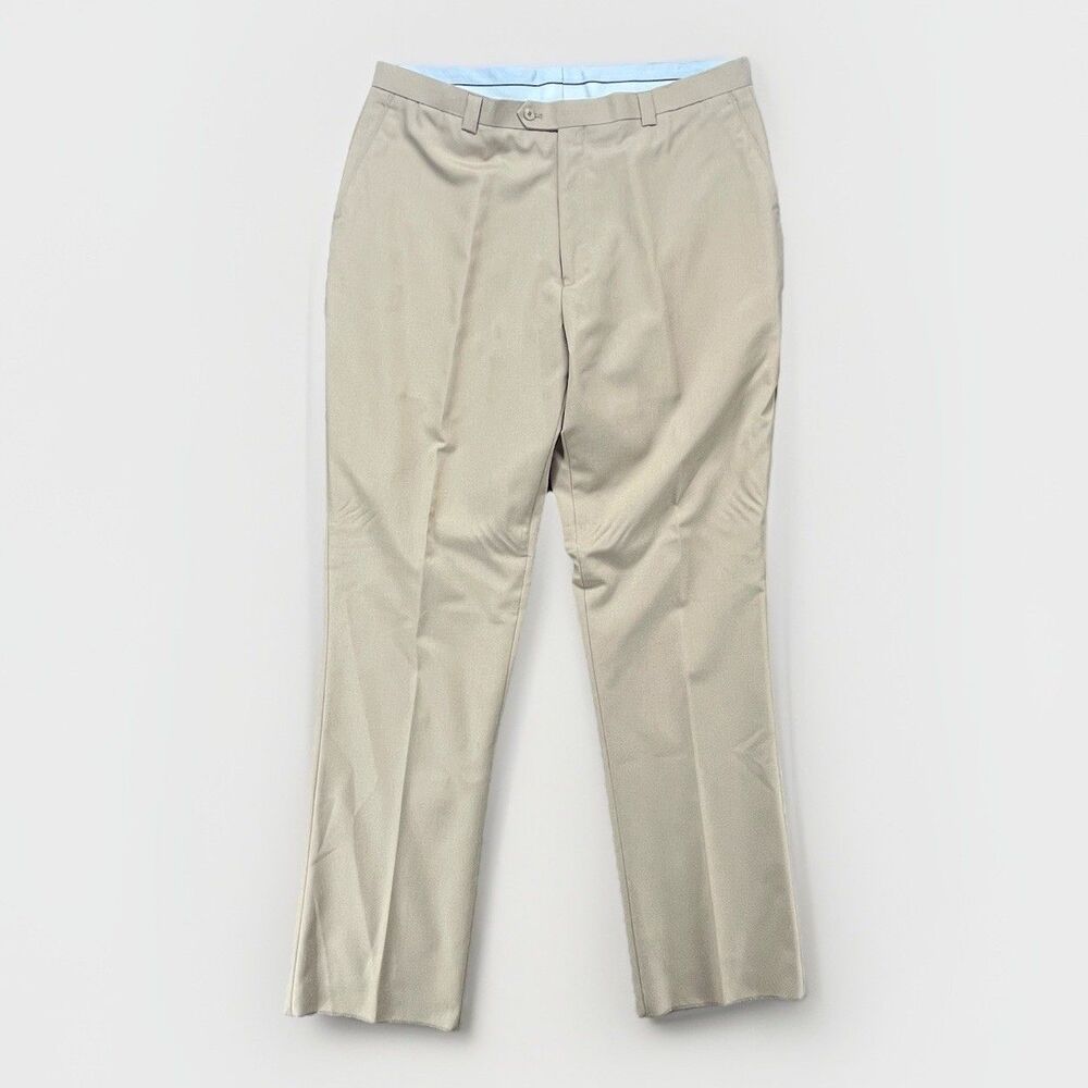 Falcone Lucky traveler Tan Dress Pants Size 40 Waist Unhemmed $500 New With Tags